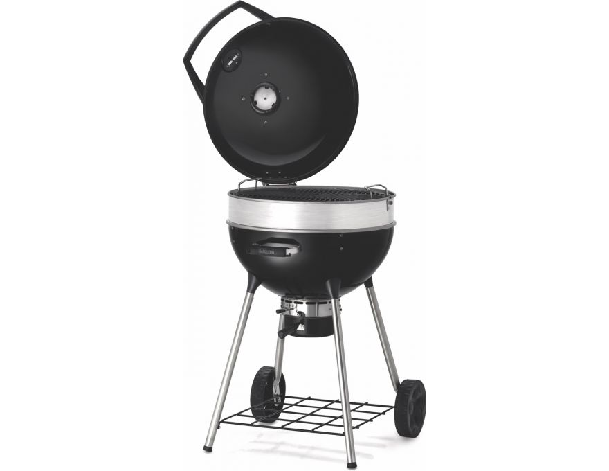 Grill węglowy 22" PRO Charcoal Kettle czarny + płyta żeliwna + zestaw (komin do rozpalania #67802, węgiel drzewny 3 kg #67107, podpałka 100 szt. #67052) - 4